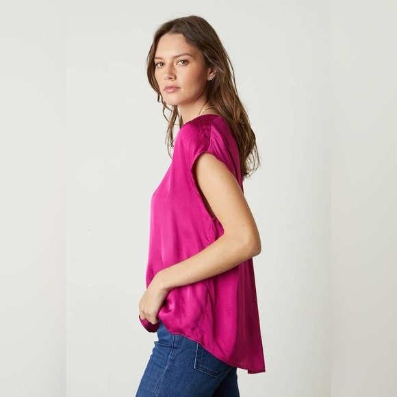 Velvet by Graham & Spencer Kali Scoop Neck Top in Raspberry - Picture 10 of 10